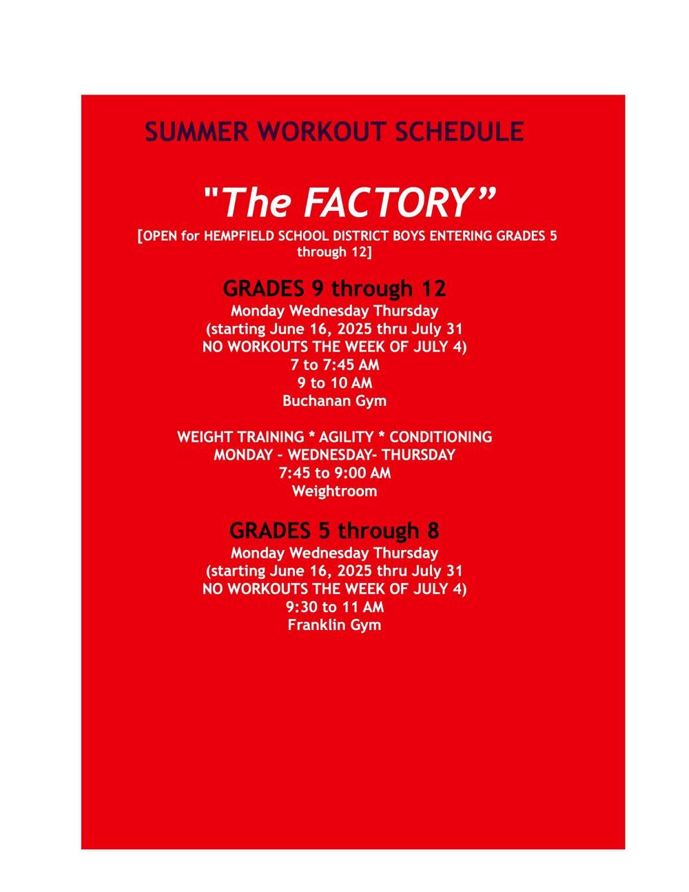 Boys Basketball offseason info